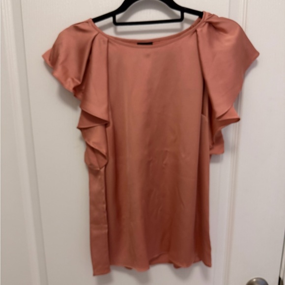 Worthington Tops - Worthington Silky Ruffle Sleeve Blouse | Small | Rose